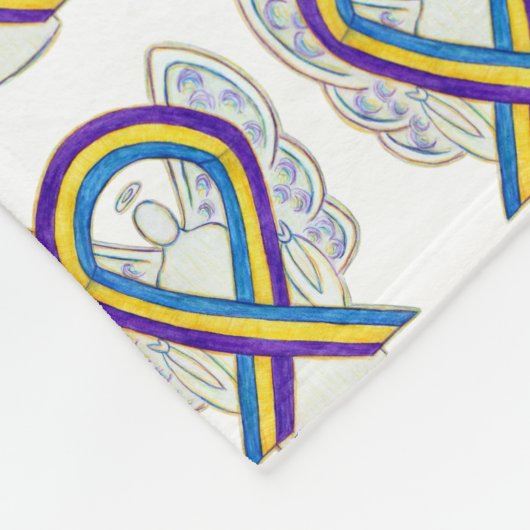 Bladerkanker enenengels lintje zachte lans fleece deken (Hoek)