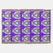 Bladerkanker - Kunstthrow Blanket met lint Deken (Voorkant)