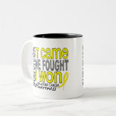 Bladerkanker overlevende dat we vonden dat ik wild tweekleurige koffiemok (Voorkant links)