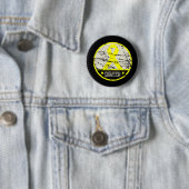 Bladerkanker Overlevende Mannen Vintages Ronde Button 5,7 Cm (In situ)