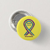 Bladerkanker Stripes Awareness Ribbon Button (Voorkant /achterkant)