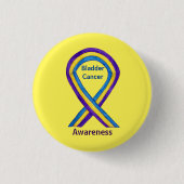 Bladerkanker Stripes Awareness Ribbon Button (Voorkant)