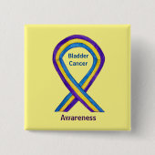 Bladerkanker Stripes Awareness Ribbon Button (Voorkant)
