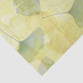 Bladerpapier met groen gele omhulling van losse pa tissuepapier (Detail)