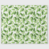 Bladerpatroon, bladpatroon, groene bladeren cadeaupapier (Vlak)