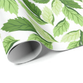 Bladerpatroon, bladpatroon, groene bladeren cadeaupapier (Rol Hoek)