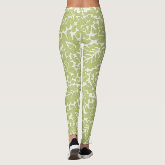 Bladerpatroon met groene leggings (Achterkant)
