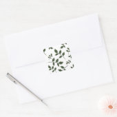 Bladertakken met groene bladeren op wit vierkante sticker (Envelop)