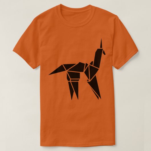 Bladerunner Origami Unicorn Black T-shirt (Design voorkant)