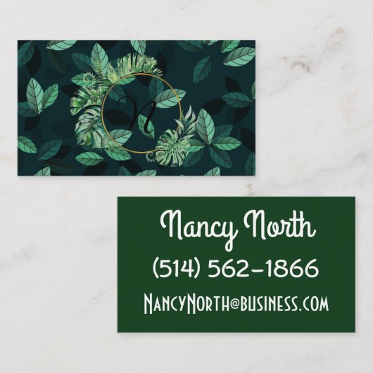 Bladervormige visitekaartjes (Voorkant / Achterkant)