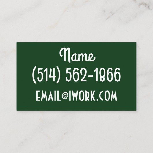 Bladervormige visitekaartjes (Achterkant)