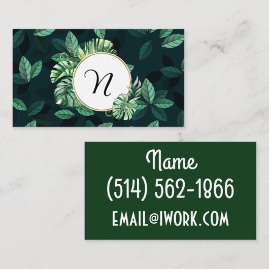 Bladervormige visitekaartjes (Voorkant / Achterkant)