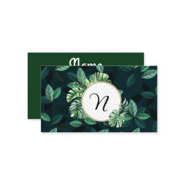 Bladervormige visitekaartjes