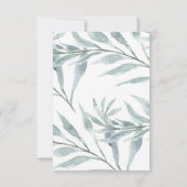 Bladervormige waterverf doop kaart (Achterkant)