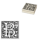 bladflorale letter B Rubberstempel (Gestempeld)