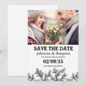 bladfoto slaat de datum op save the date (Voorkant / Achterkant)
