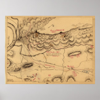 Bladgebergte, winterkwartier 1864 poster