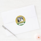 Bladgoud Damask 50e Jubileum Ronde Sticker (Envelop)