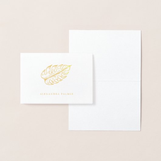 bladgoud | Gepersonaliseerd Folie Kaarten (Display)