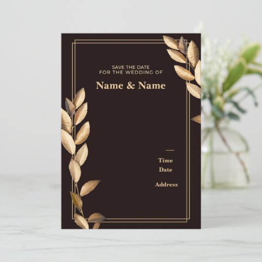 bladgoud kaart (Staand voorkant)