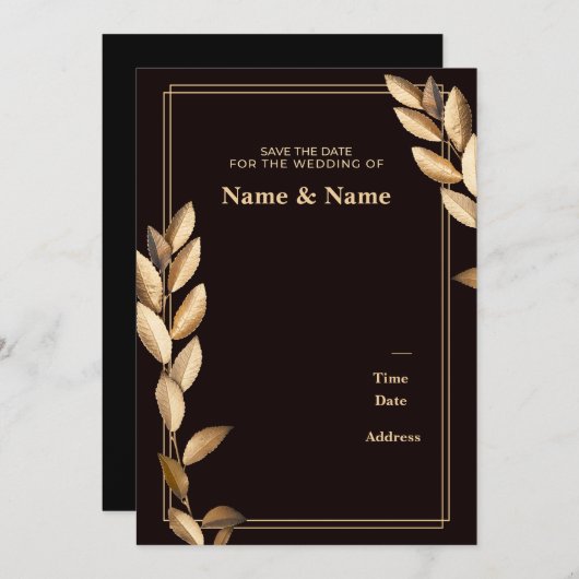  bladgoud kaart (Voorkant / Achterkant)