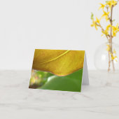 Bladgoud Notecard Kaart (Gele Bloem)