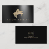 bladgoud, piano-visitekaartje visitekaartje (Voorkant / Achterkant)