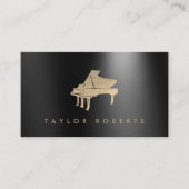 bladgoud, piano-visitekaartje visitekaartje (Voorkant)