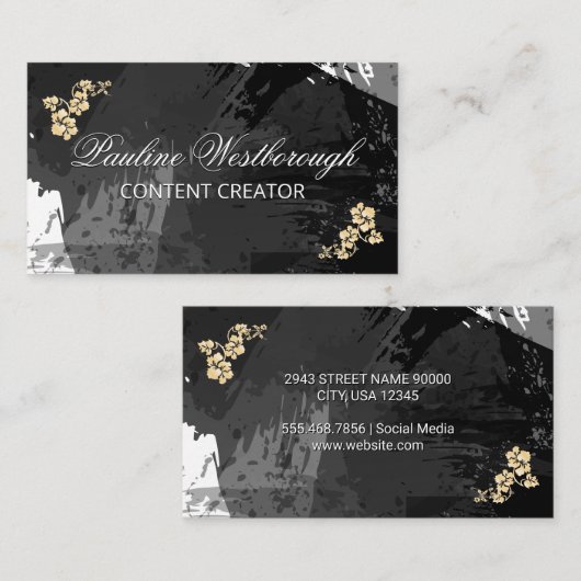 Bladgoud | WATERVERF Visitekaartje (Voorkant / Achterkant)