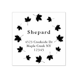 bladgrens aangepaste familienaam retouradres rubberstempel