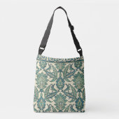 Bladgroen  Arabisch Botanisch Patroon Crossbody Tas (Voorkant)