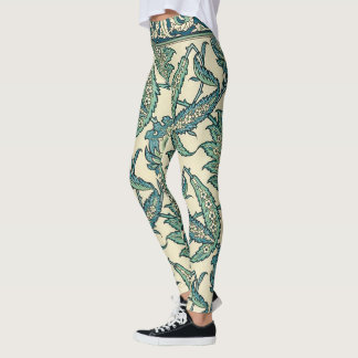 Bladgroen Arabisch Botanisch Patroon Leggings