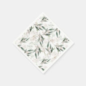 Bladgroen blad van eucalyptusbladeren servet (Hoek)