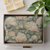 Bladgroen Bord Roze Hydrangea Art Pattern No. 2 Tissuepapier (Geschenk)