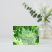 Bladgroen Bruiloft Escort Kaart Plaatskaartje (Staand voorkant)