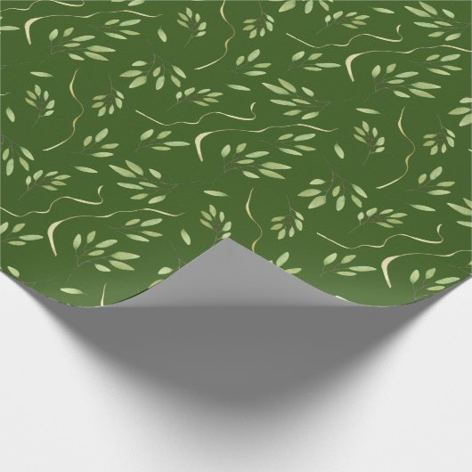 bladgroen cadeaupapier (Hoek)