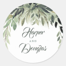 Bladgroen Elegant Bruiloft