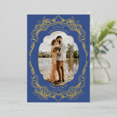 Bladgroen  foto Lijst Folie Uitnodiging (Staand Voorkant)