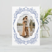 Bladgroen foto Lijst Save The Date (Staand voorkant)