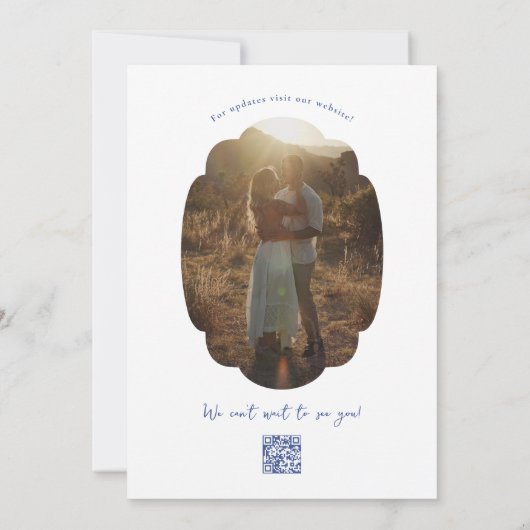 Bladgroen foto Lijst Save The Date (Achterkant)