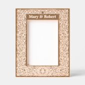 Bladgroen gebladerte rand gepersonaliseerde Sjablo Gegraveerde Lijstjes (Voorkant)