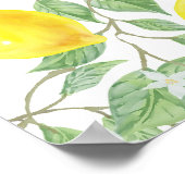 bladgroen gele citroenvruchten poster (Hoek)