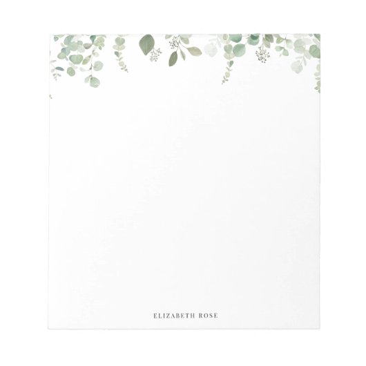 bladgroen notitieblok (Voorkant)