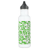 Bladgroen patroon Modern Elegant monogram Waterfles (Rechts)