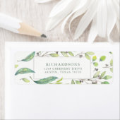 bladgroen | Trendy Waterverf Etiket (Insitu)