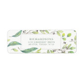 bladgroen | Trendy Waterverf Etiket (Voorkant)