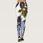 Bladgroen, Tropische bladeren Leggings (Achterkant)