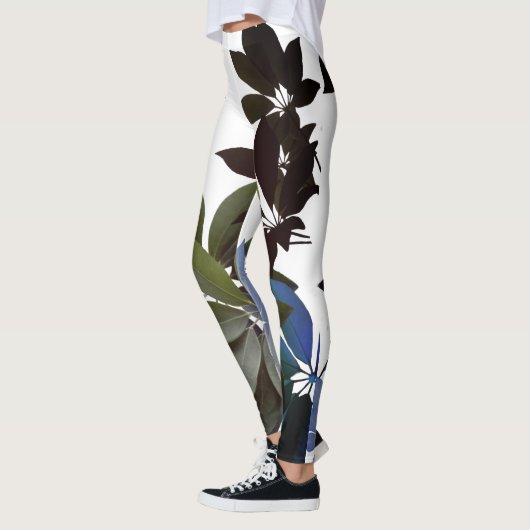 Bladgroen, Tropische bladeren Leggings (Links)