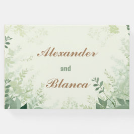 Bladgroen Vintage bruiloft Gastenboek