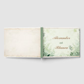 Bladgroen Vintage bruiloft Gastenboek (Volledig)